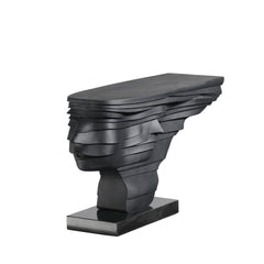 Luxury Black Abstract Figure Sculpture – Contemporary Art Decor