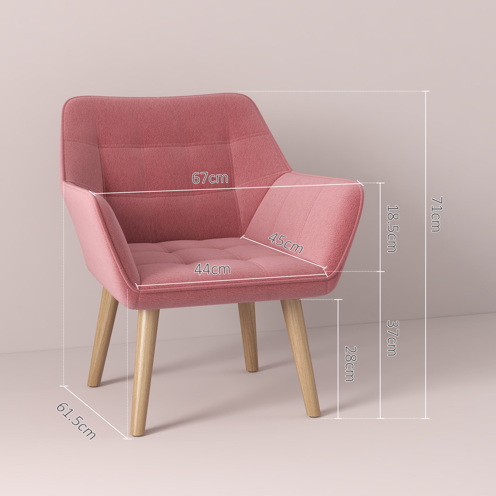 Accent Chair, Arm Chair With Wide Arms