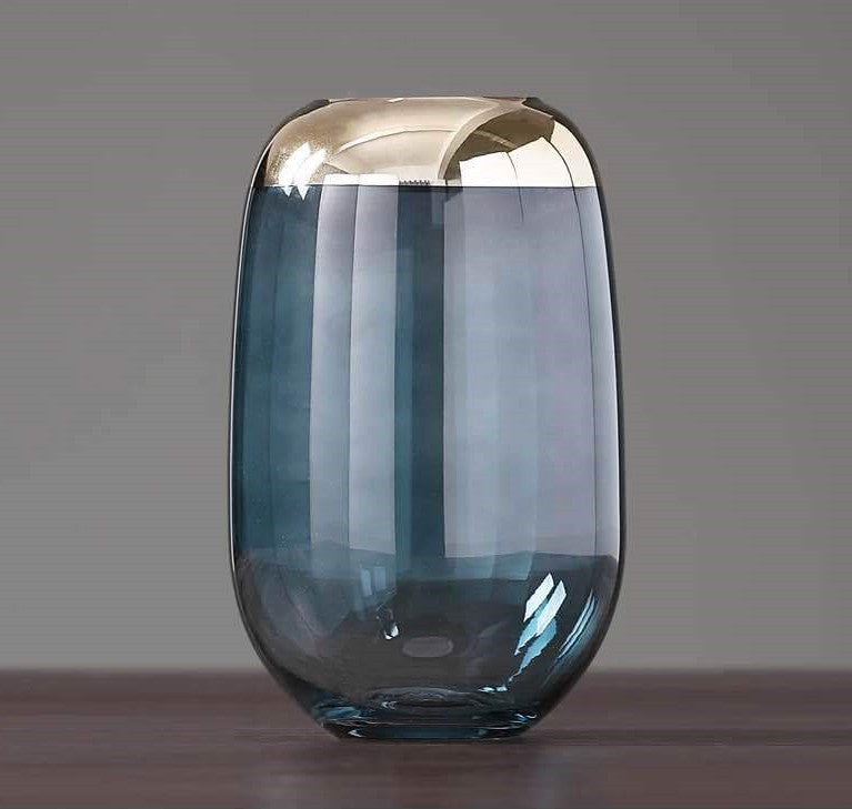 Modern Light Luxury Glass Vase – Elegant Living Room & Dining Table Decor