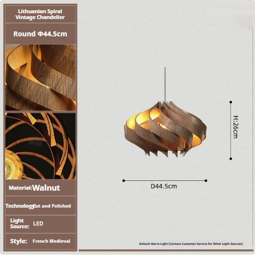 Luxury Retro Spiral Chandelier – Elegant Lighting for Dining Rooms & Stylish Interiors