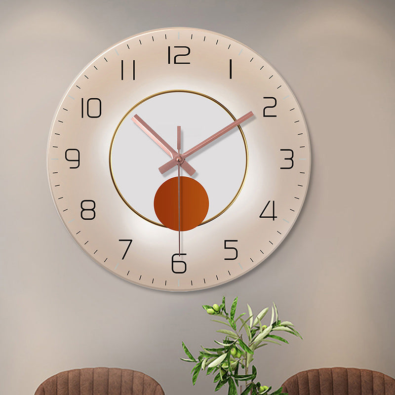 Luxury Silent Glass Wall Clock for Living Room