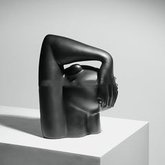 Minimalist Crooked Head Sculpture – Contemporary Art Decor