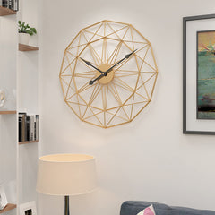 Home Simple Retro Living Room Wrought Iron Wall Clock Round Decorative Clock Metal Clock