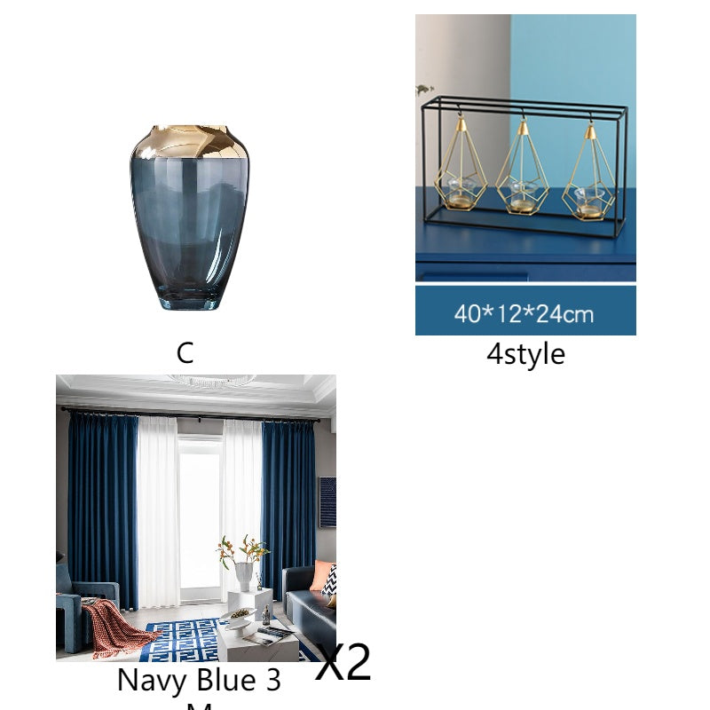 Modern Light Luxury Glass Vase – Elegant Living Room & Dining Table Decor