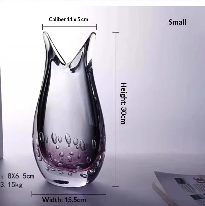 Modern Light Luxury Creative Glass Vase Luxury Model Room