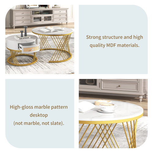 2 In 1 Round Coffee Table